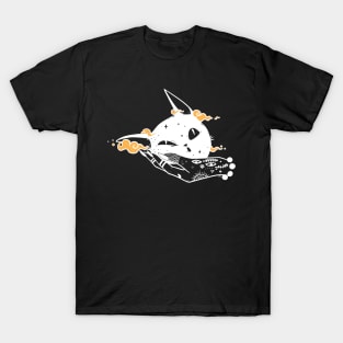 Cute Black Cat Head And Witch Hand T-Shirt